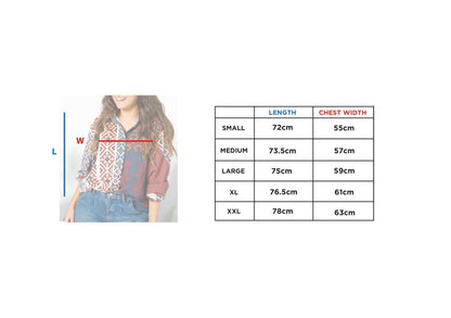 Camisa con botones estampados color crema