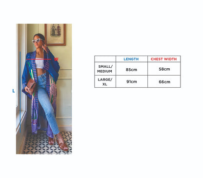 Kimono indio de jardín floral